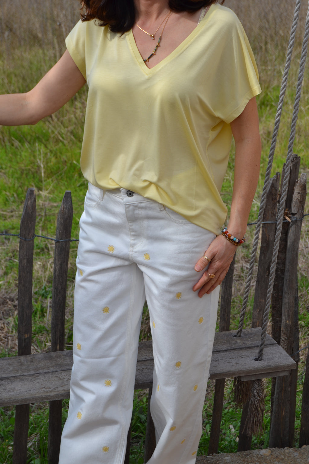 T-shirt lyocell vanille