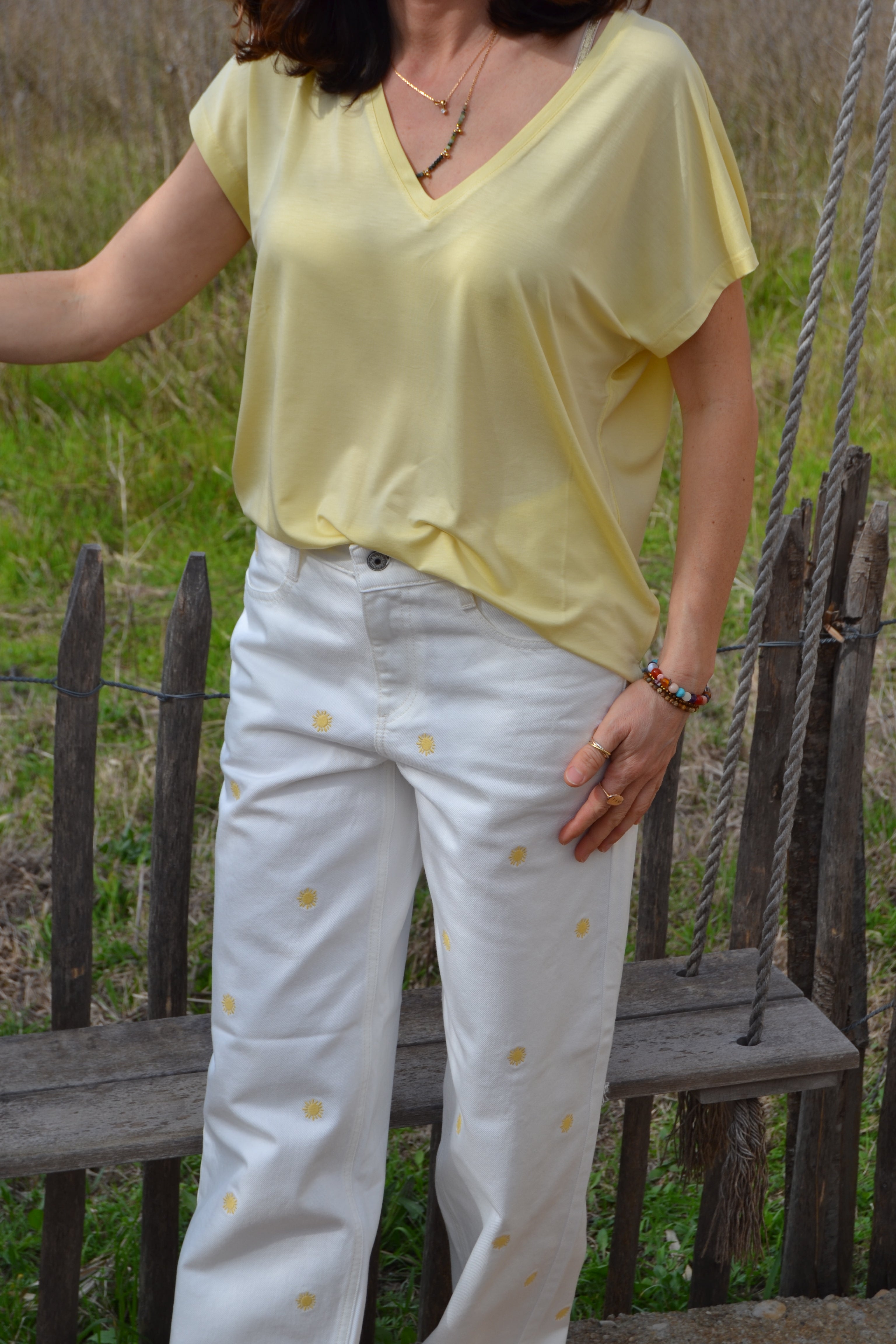T-shirt lyocell vanille
