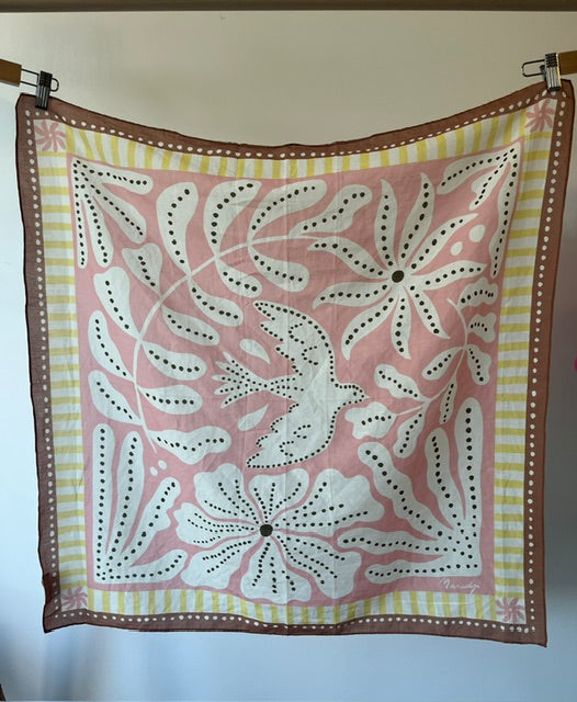 foulard liberté rose