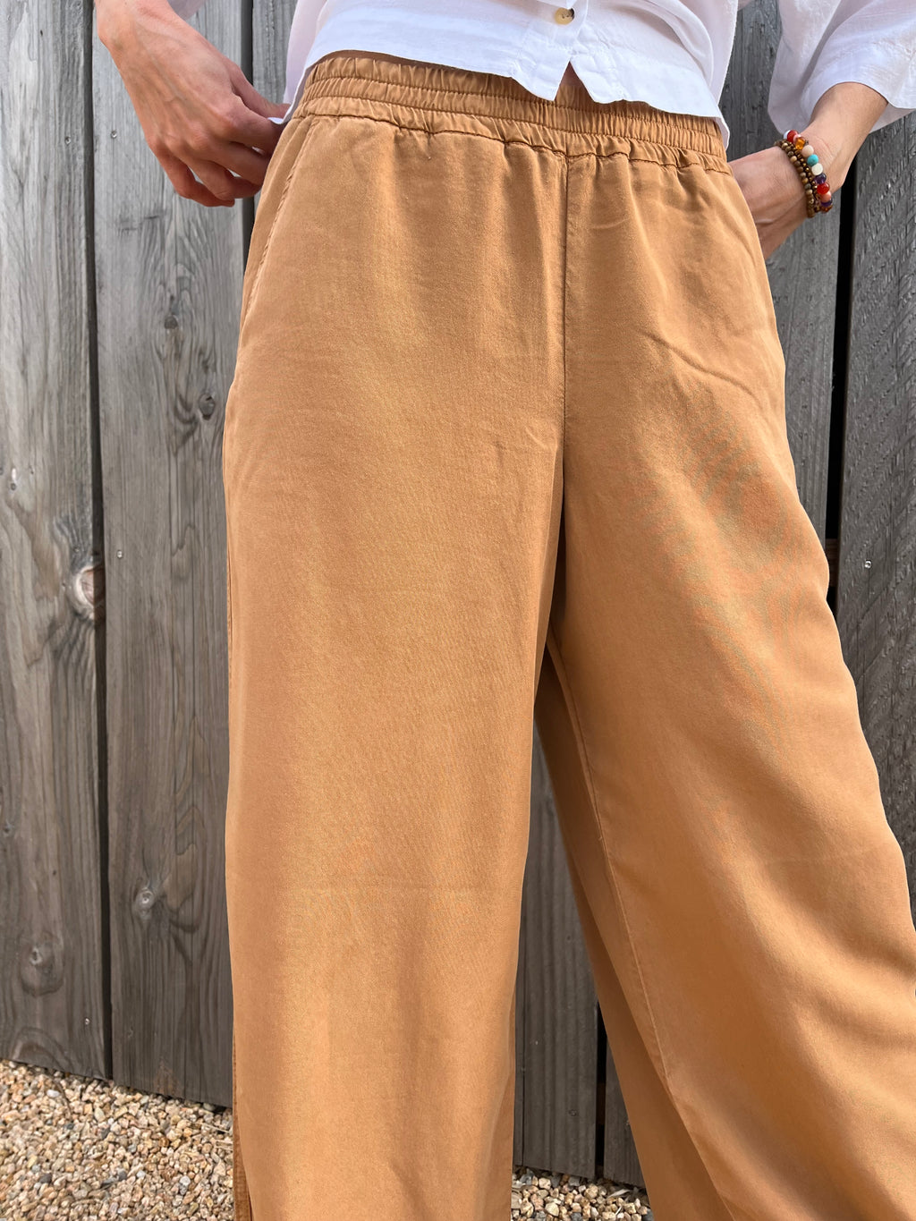 Pantalon lyocell caramel