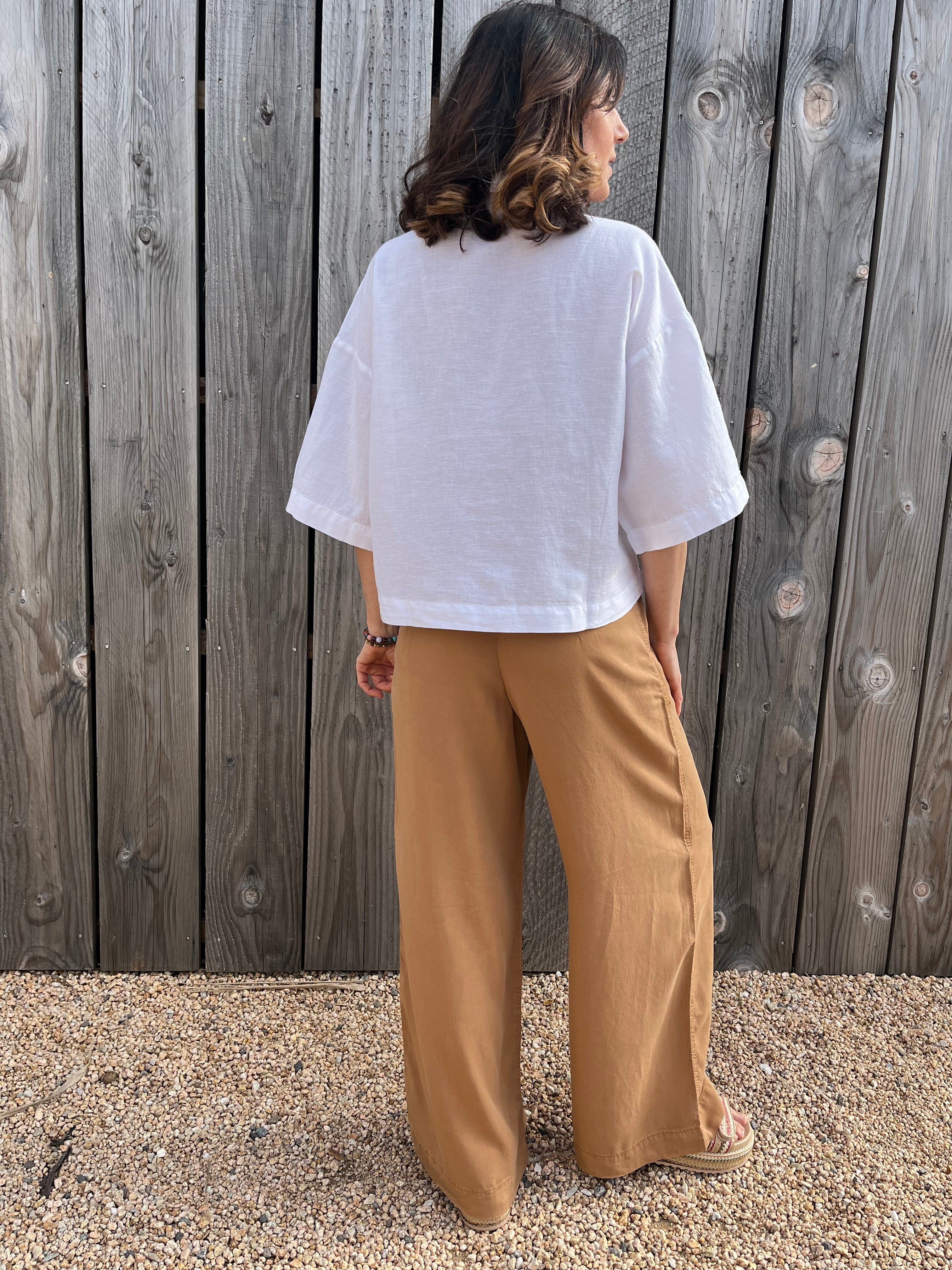 Pantalon lyocell caramel