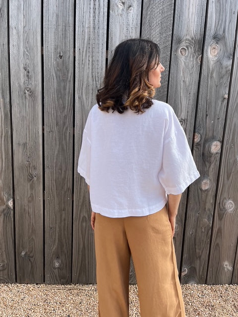 Chemise blanche lin et coton