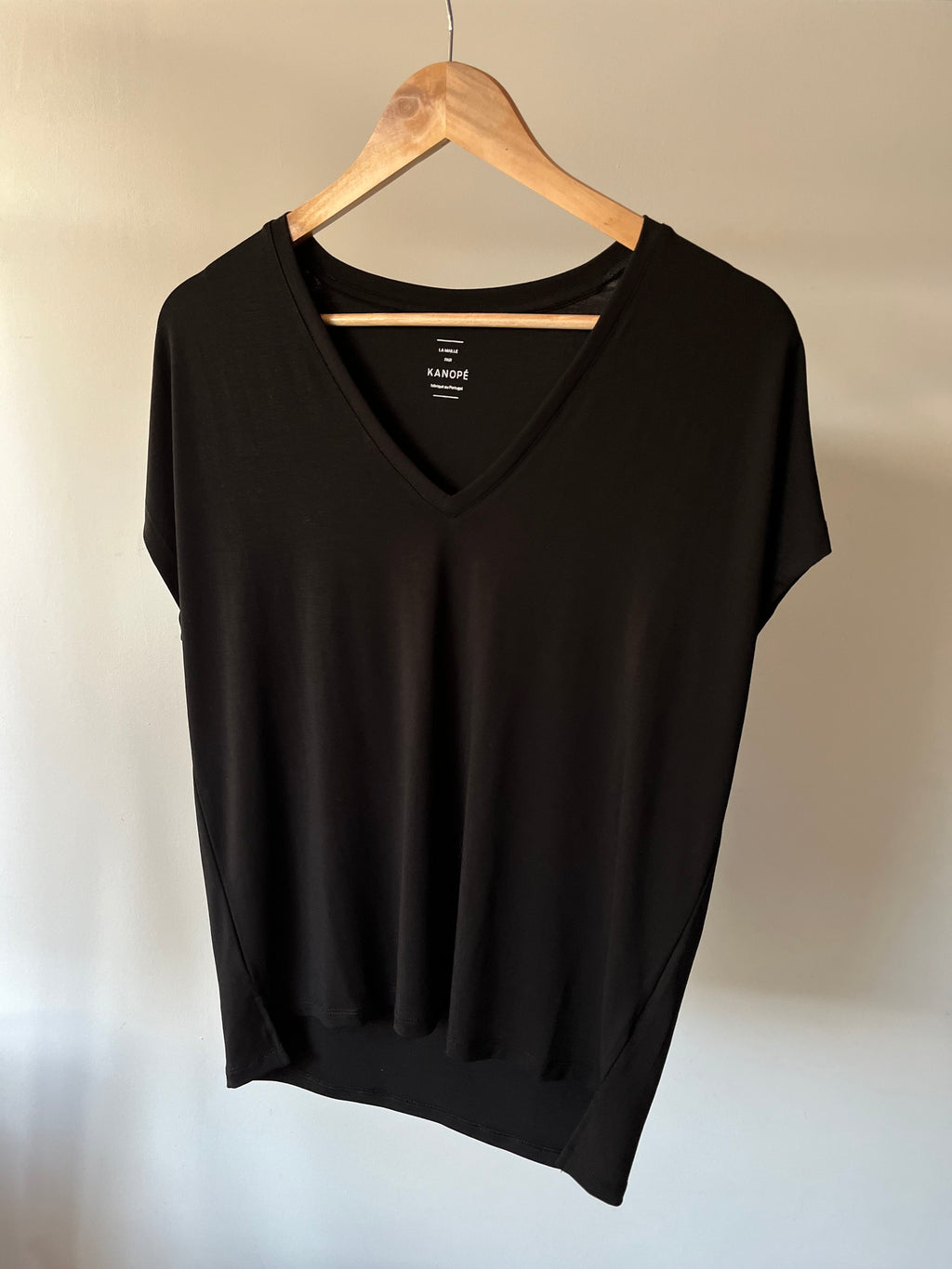 T-shirt lyocell noir