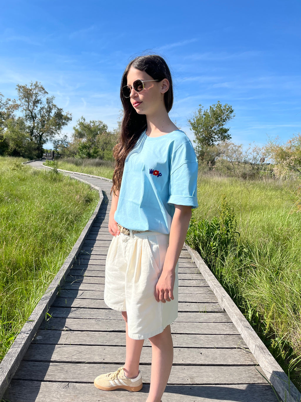 Short blanc unisexe en coton bio