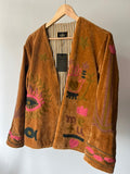 Veste brodée marron
